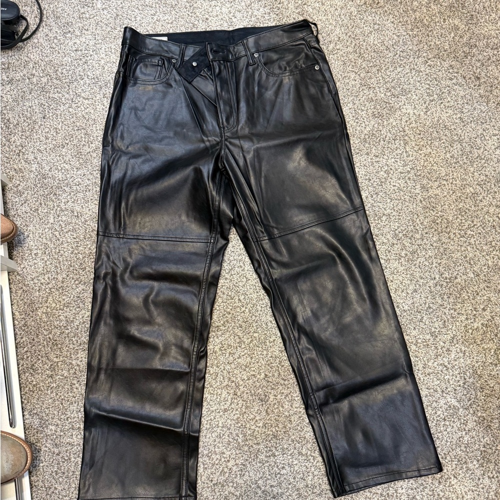 Gap Black Vegan Leather Pants